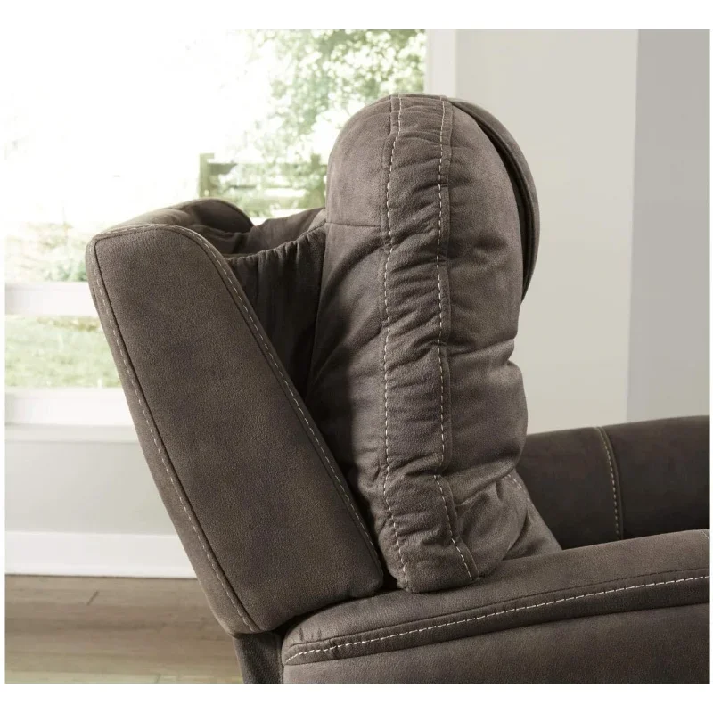 by Ashley Ballister Contemporary Power Lift Recliner, Brown