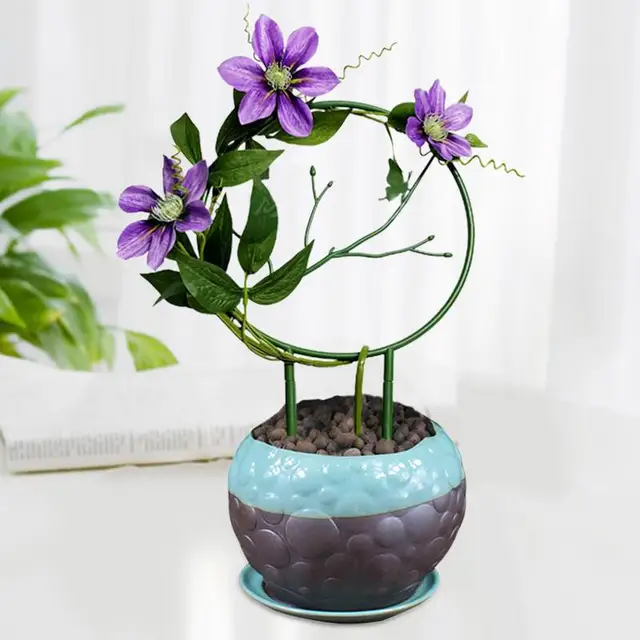 Kis Rácsos Vonzó Hegymászó Növény Rács 5Db Rozsdaálló Növényi Támogatás Cserepes Mászó Virágok Zöldségszőlő - Image 5