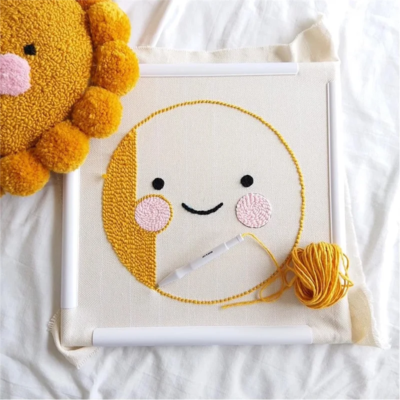 Square Embroidery Hoops Cross Stitch Hoops Embroidery Hoop Frame Punch Needle Quilting Fram 3-Pack Blue