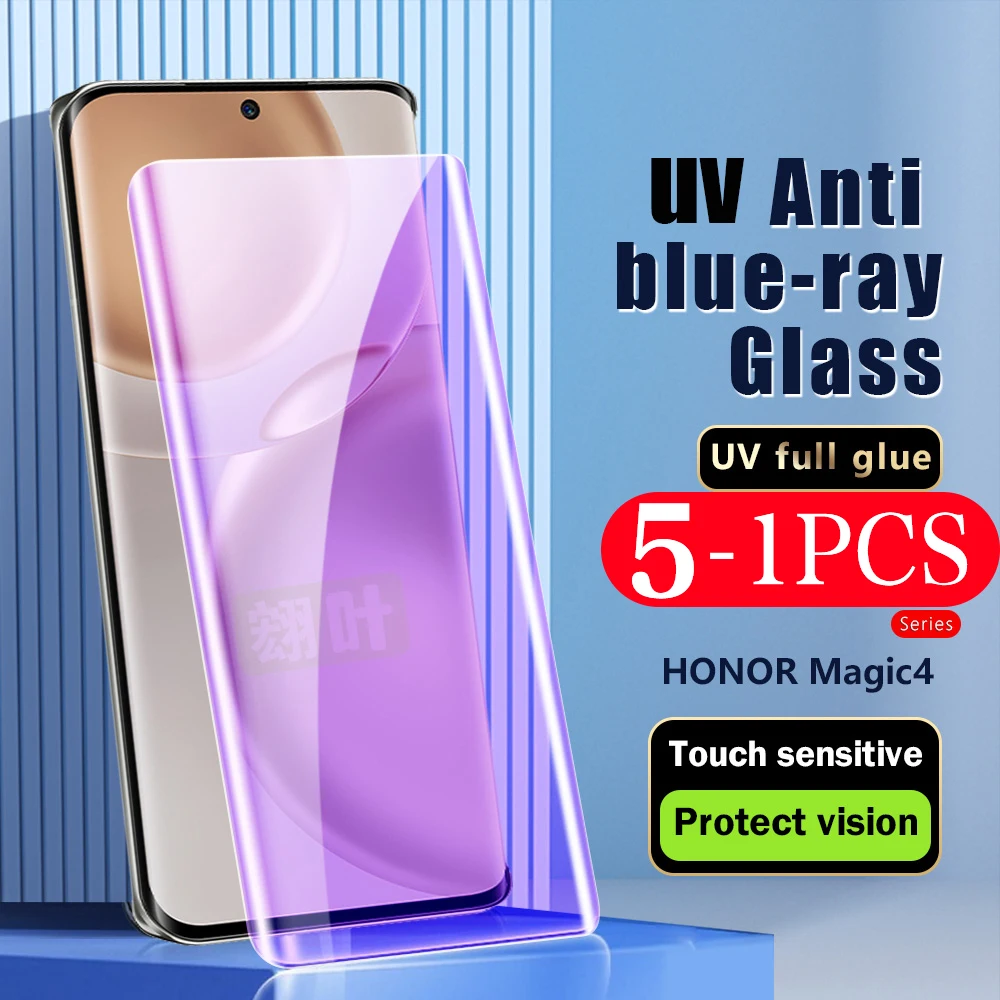 

5-1 шт., Защитное стекло для Honor magic 4 5 3 pro plus V40 lite X40