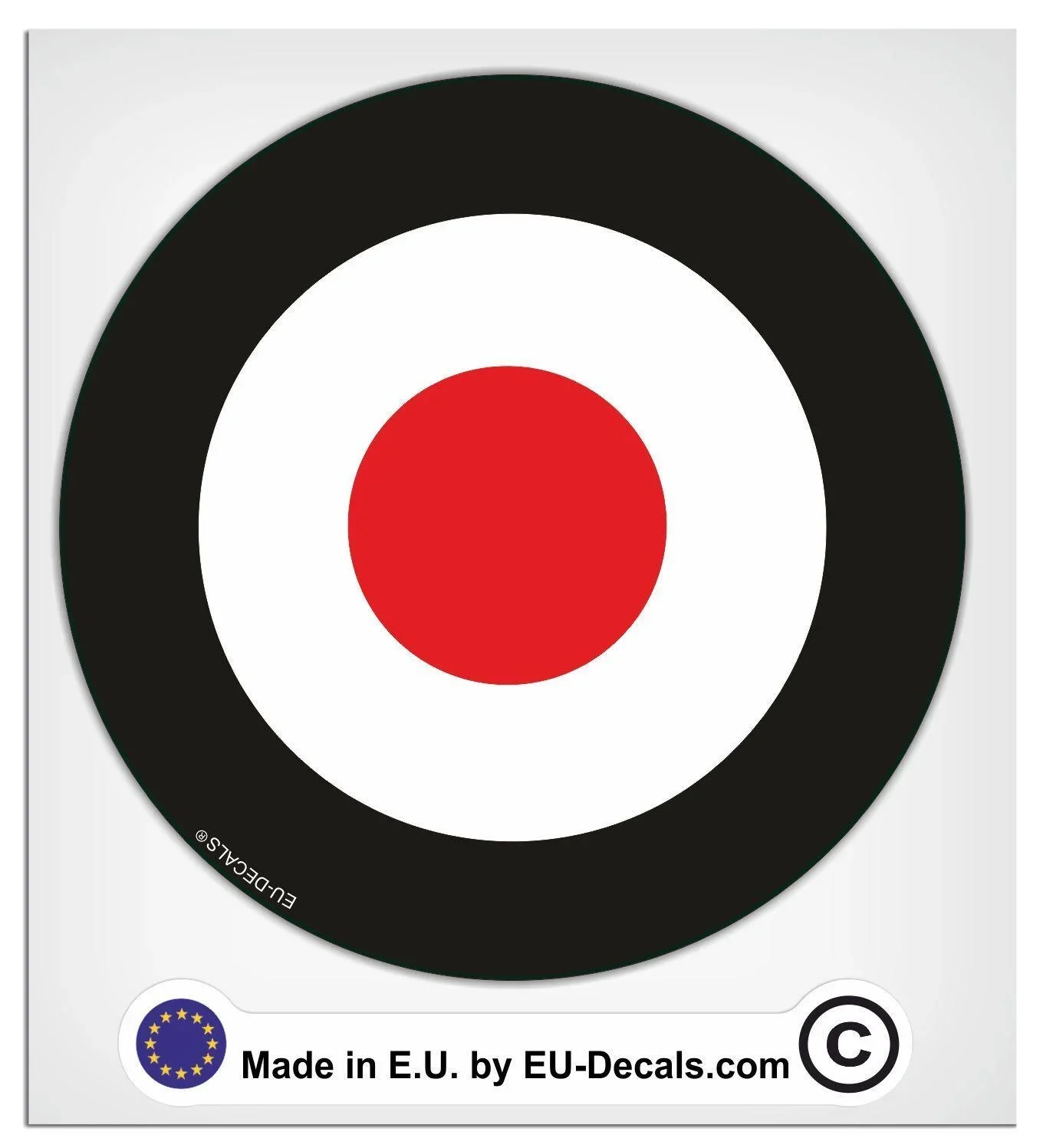 For 100mm-4 Mod target Black Laminated Decal Sticker vespa classic scooter laptop