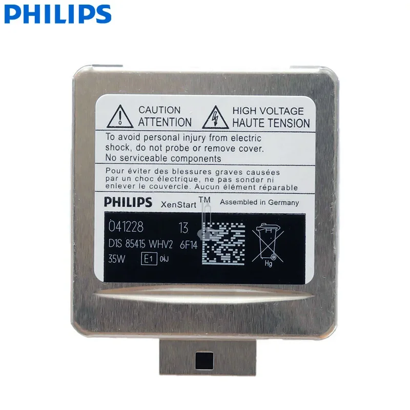Philips White Vision Plus D1S Xenon Car Headlight 5000K Pure White 35W LED Effect HID Lamps +120% Bright 85415WHV2X2, Pair 2