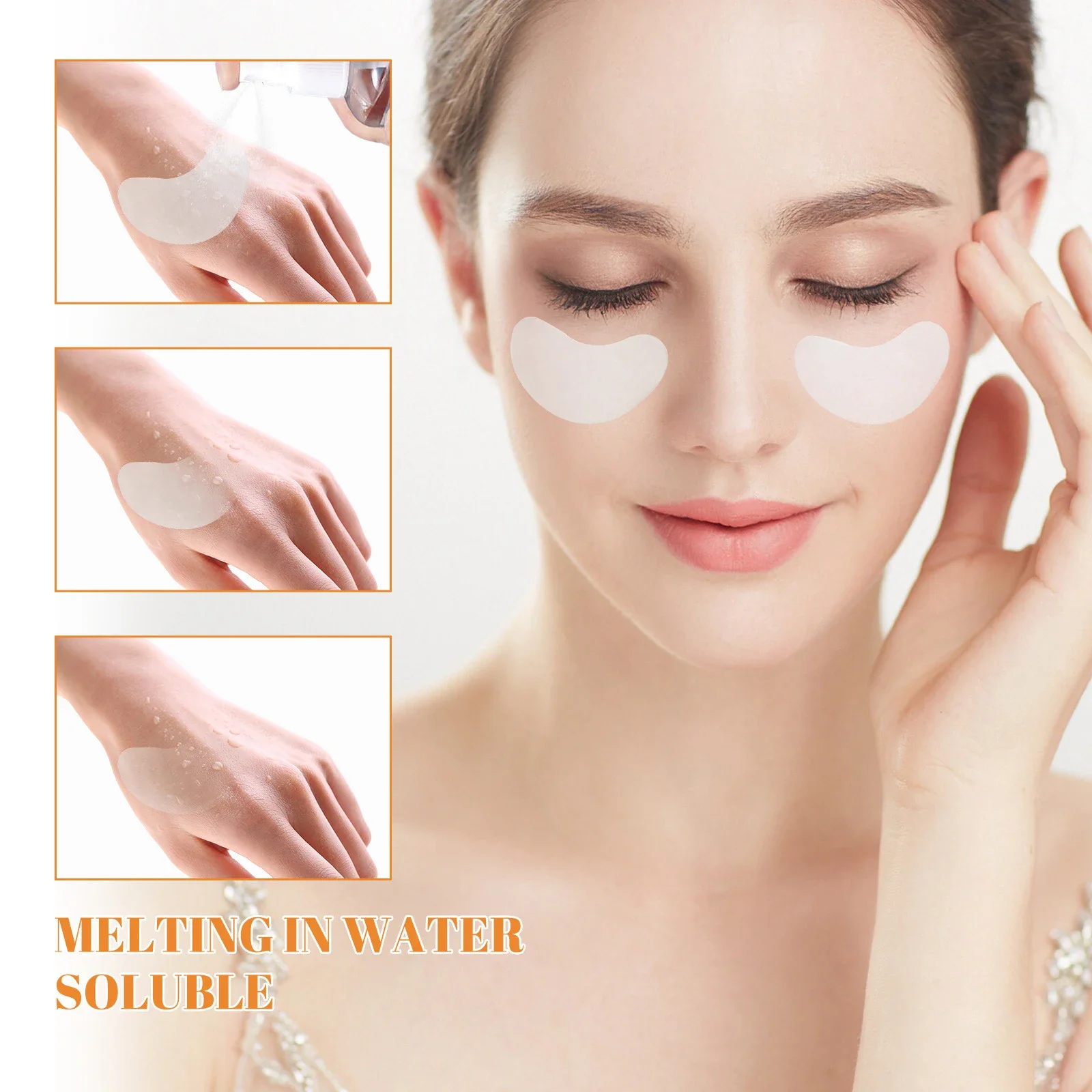 Collagen Water Soluble Eye Mask Remove Bags Dark Circles Anti Wrinkle Firming Patches Lifting 10/2pcs/Box