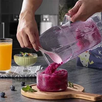 Blender haute vitesse 2-en-1 6000W, capacité 2,5L, réglage 9 vitesses, broyage de glace et extraction de jus, robot culinaire multifonction 6