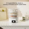 UK 3 Separated Tiers For Easy-Taking And Storage 13L Capacity Transparent Pot Lid With Detachable Fast Easy Steamer Home Usage 5