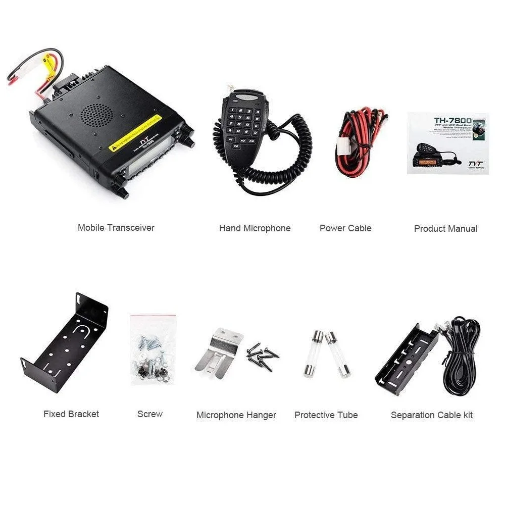 Tytera TH7800 Mobile Radio 50W Dual Bands Duplex Operation Cross Band Repeater Driving Car Truck Advance Wireless Communication