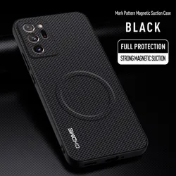 Luxury Car Magnetic Holder Phone Case with TPU Silicone Back Cover - Galaxy Note 20 (Black)