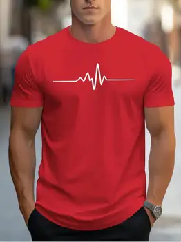 T-shirt sportiva a maniche corte estiva alla moda da uomo con stampa lettera girocollo, comoda e Versatile 1