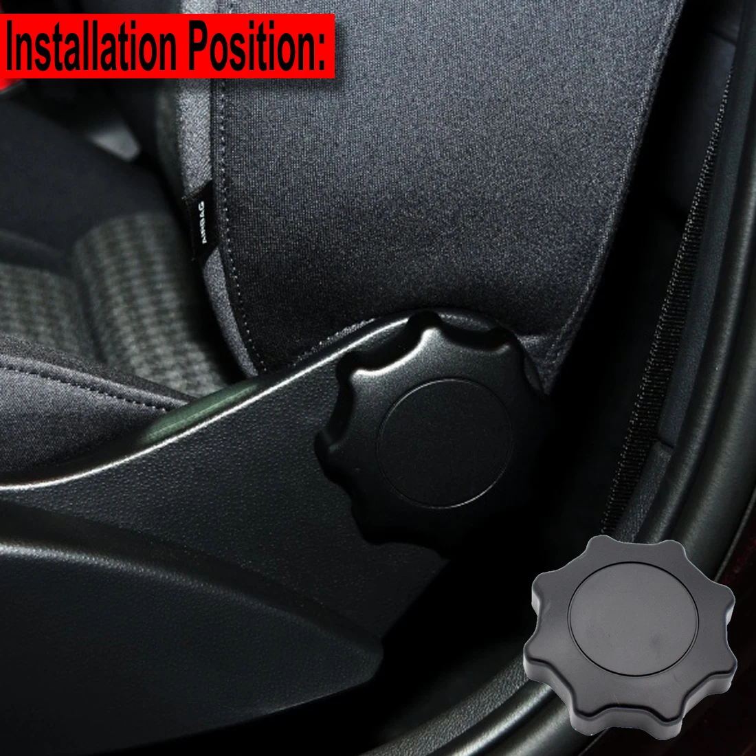 Seat Adjustment Knob Handle 1/2x For VW Beetle Bora Polo Golf Passat B5 Caddy Transporter T4 Jetta MK4 1J0881671F Styling car seat handle knob seat adjust lever handle seat release lever handle seat tilt handle