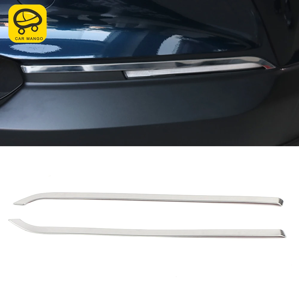 

CarMango для Mazda CX-30 2020-2023 автомобильные аксессуары, передние и задние противотуманные фары, отделка, рамка, металлическая наклейка, нержавеющая сталь, хромированные молдинги