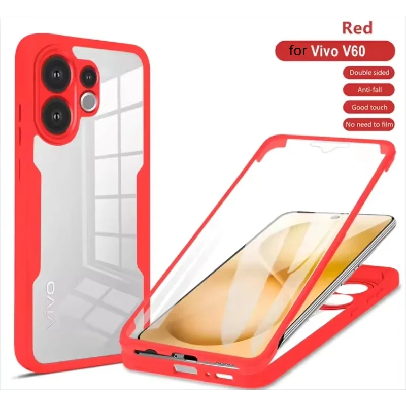 Enhanced Dual Layer Clear Case – 360° Full Body Shockproof Acrylic+TPU Cover