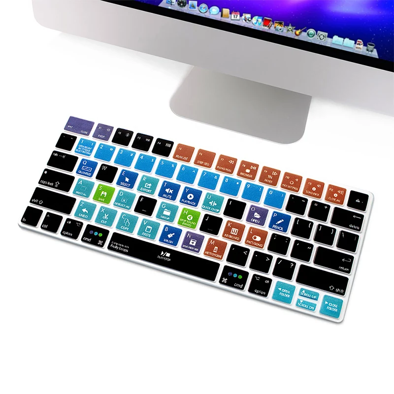 FL Studio Fruity Loops Shortcuts Functional Keyboard Cover Silicone Skin Protective Film For Apple Magic MLA22B/A US Version