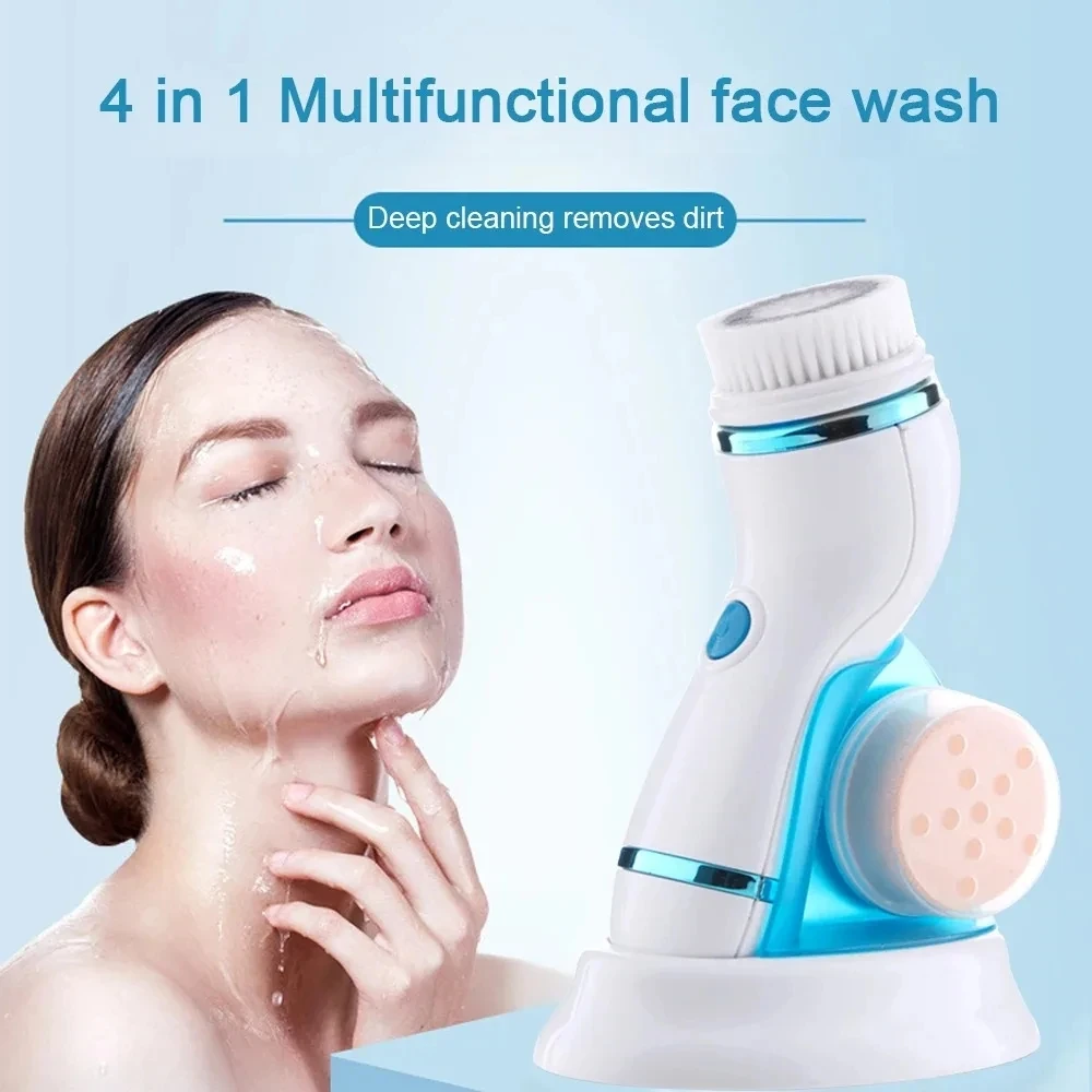 Silica gel face washer multi-function vibration massage cleaning brush roller massager ultrasonic cleaning brush 22in reborn baby rebirth doll kids gift blue sweater all silica gel boy