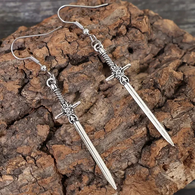 Cross Earrings Dangle Drop Pendant Long For Women Gothic Jewelry