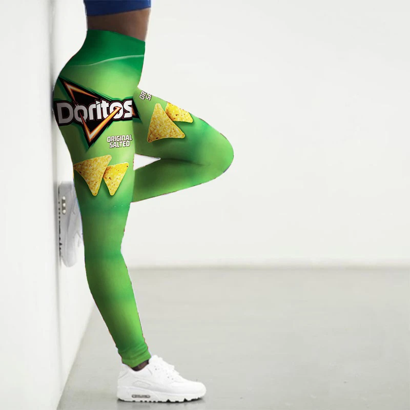 Sport Leggings Women 3D Snacks Printed Tights Yoga Pants Gym Clothing Femme Seamless Leggings for Female Leginsy Damskie Push Up