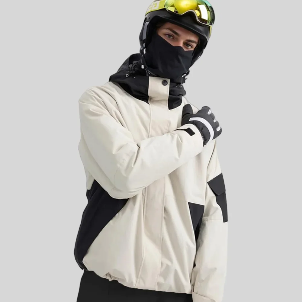 2025 Winter Neue Plus Größe Skifahren Jacken Männer Lose Snowboard Hoodies Warme Winddicht Schnee Tops Wasserdichte Sport Paar Mantel – Detail 11