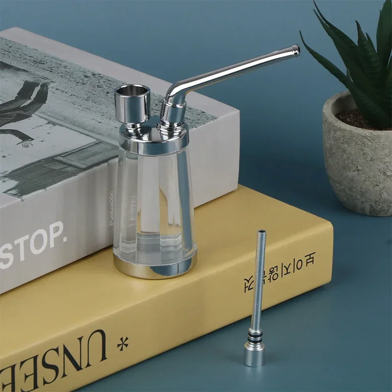 Bottle Water Pipe Portable Mini Hookah Shisha Tobacco Smoking Pipes Gift Metal Tube Filter