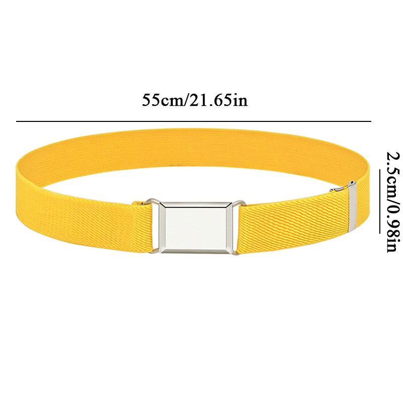 Children Belt Elastic Adjustable Stretch Waist Belt Solid Color Canvas Waistband Boy Girls Pants Trousers Waist Strap Kids