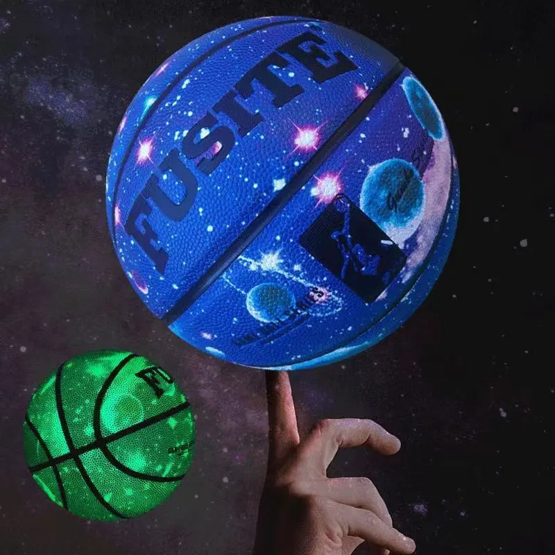 

Glow In The Night Regular Basketball No.7 for Adults, Middle School Pupils and Junior High School Pupils Size 5 Size 7 Glows