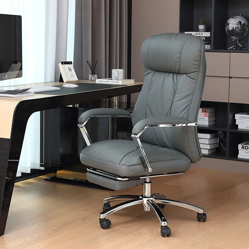 Nordic Comfortable Office Chair Ergonomic Swivel Leather Computer Office Chair Gaming Silla Escritorio Home Office Furniture