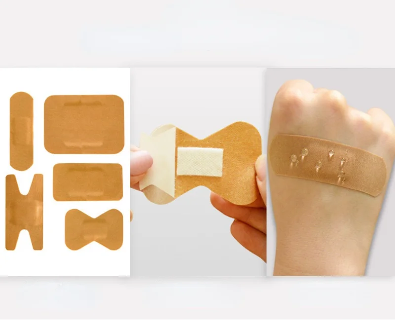 

18pcs/lot Healing Band Aid Dressings Curved Hemostasis Sticker Wound Strips Adhesive Plasters Patches Emergency Kits