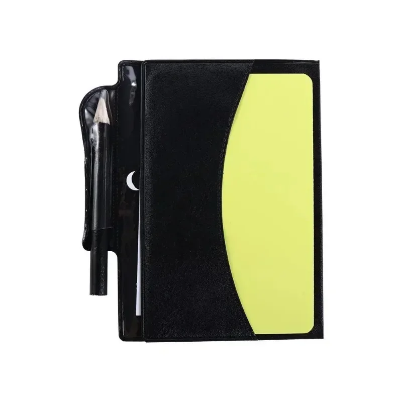 Soccer Referee Card Recording Paper Score Sheets Red Card Yellow Card with Pencil Soccer Referee Book Football Accessories