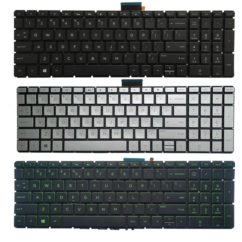Teclado Portátil para hp Russo Eua Reino Unido Espanhol Latim 15-bs 15-br 15-bw 15t-br 15q-bu 15t-bs 15z-bw 250 g6 255 g6 256 g6 258 g6 Novo