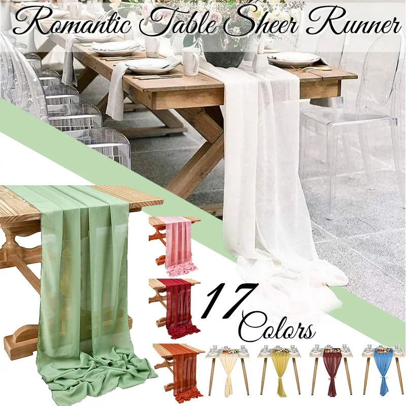 

Cheese Cloth Gauze Table Runner Rustic Wedding Table Decor 30x300cm/70x300cm Boho Wedding Reception Christmas Table Runners