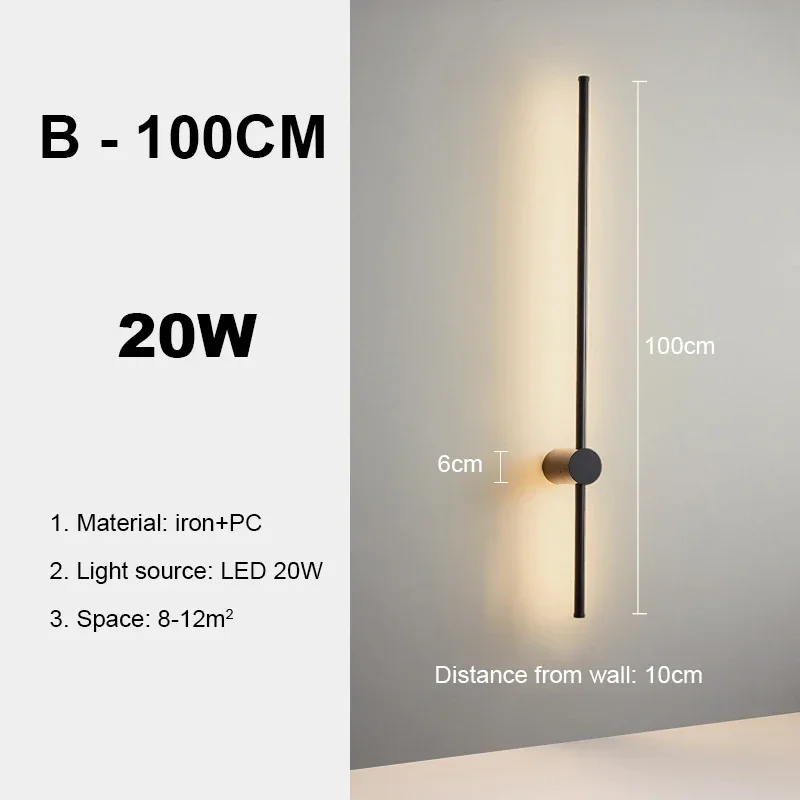 B 100cm Black