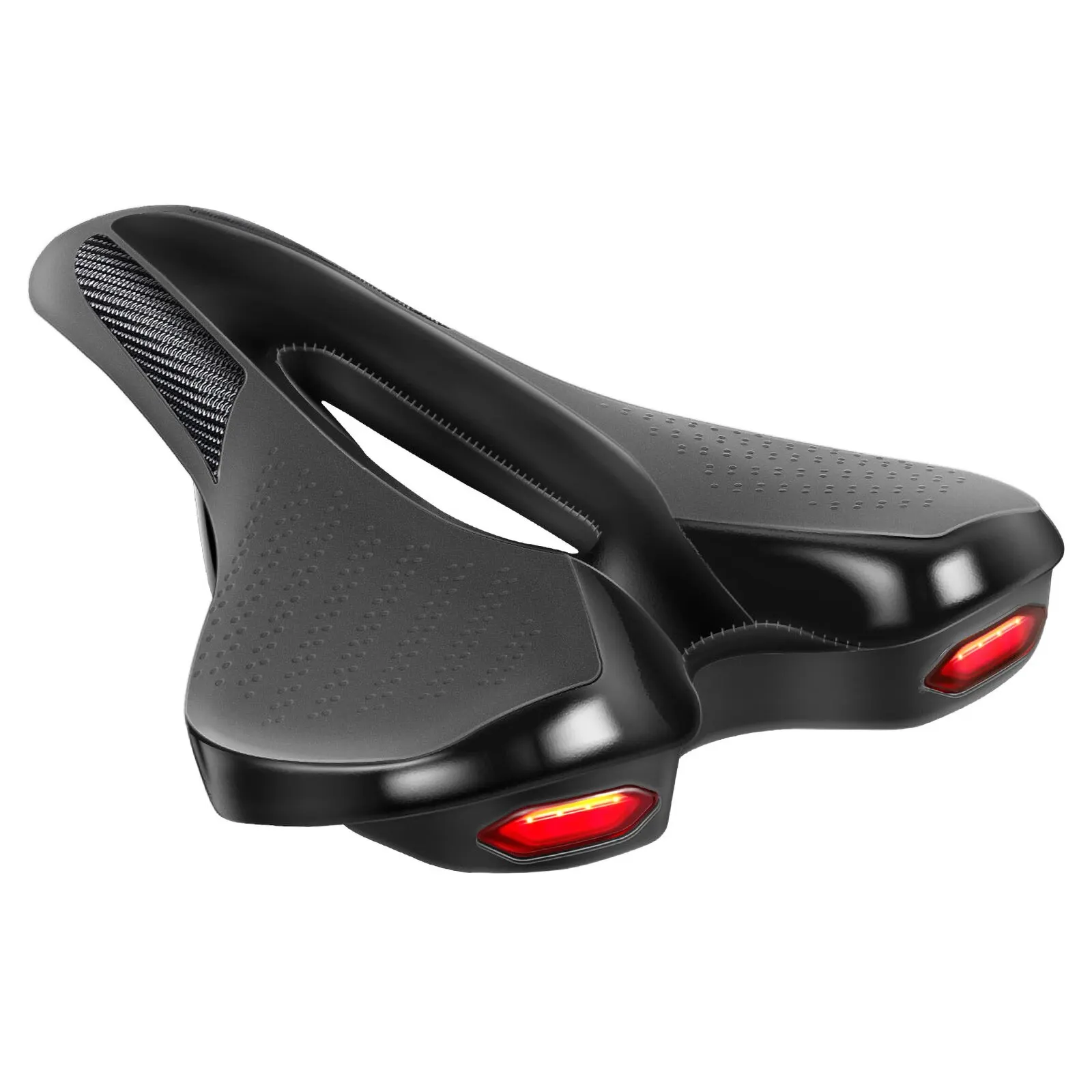 Bicycle Saddle Bicycle Seat Cushion Bike Riding Cushion Bicycle Road MTB Bike SaddleSeat With Warning Taillight USB Charging Mountain Cycling Racing PU Breathable Soft Seat Cushion