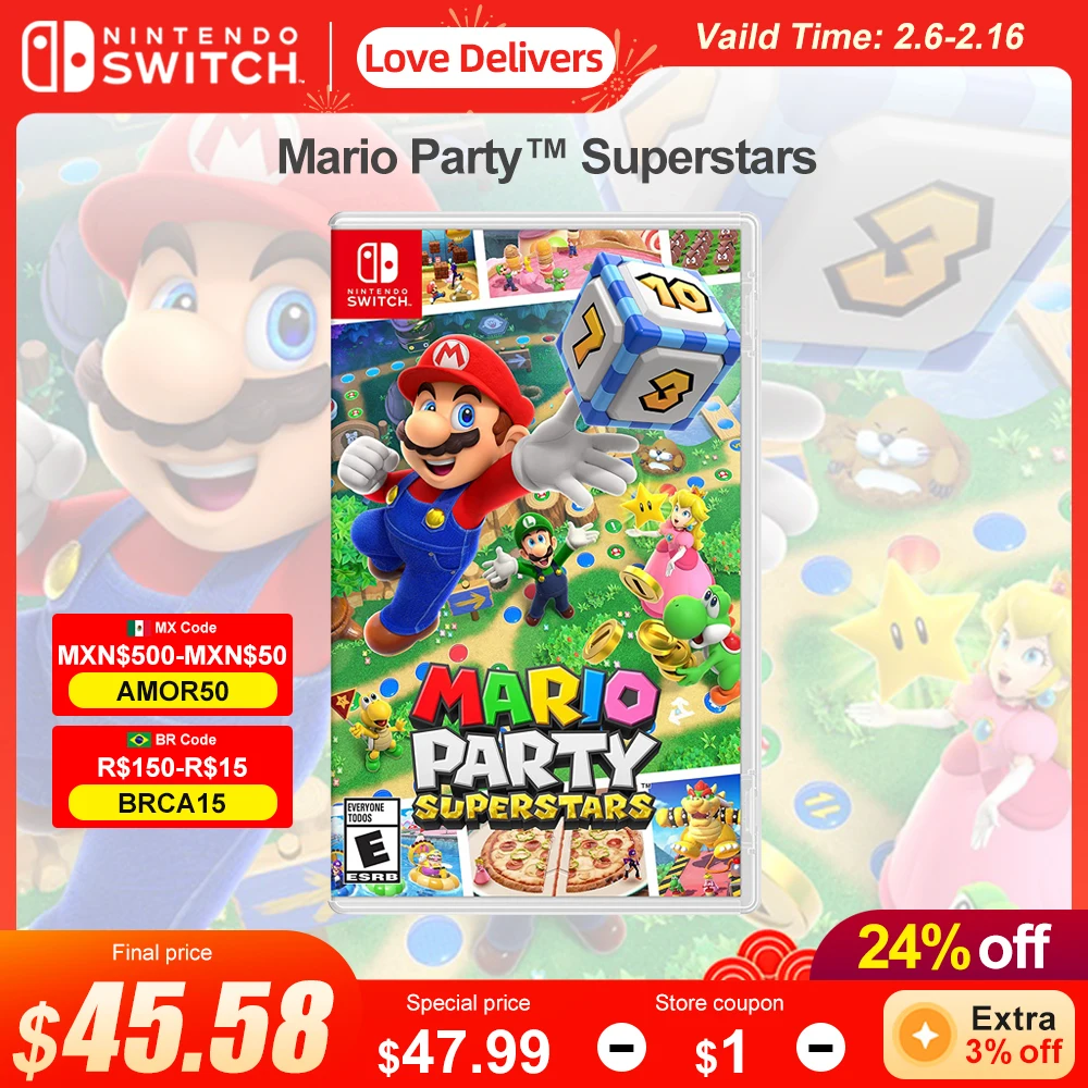 Mario Party Superstars Nintendo Switch Offerte Di Gioco 100% Ufficiale Originale Gioco Fisico Card Party Genere Per Switch Oled Lite