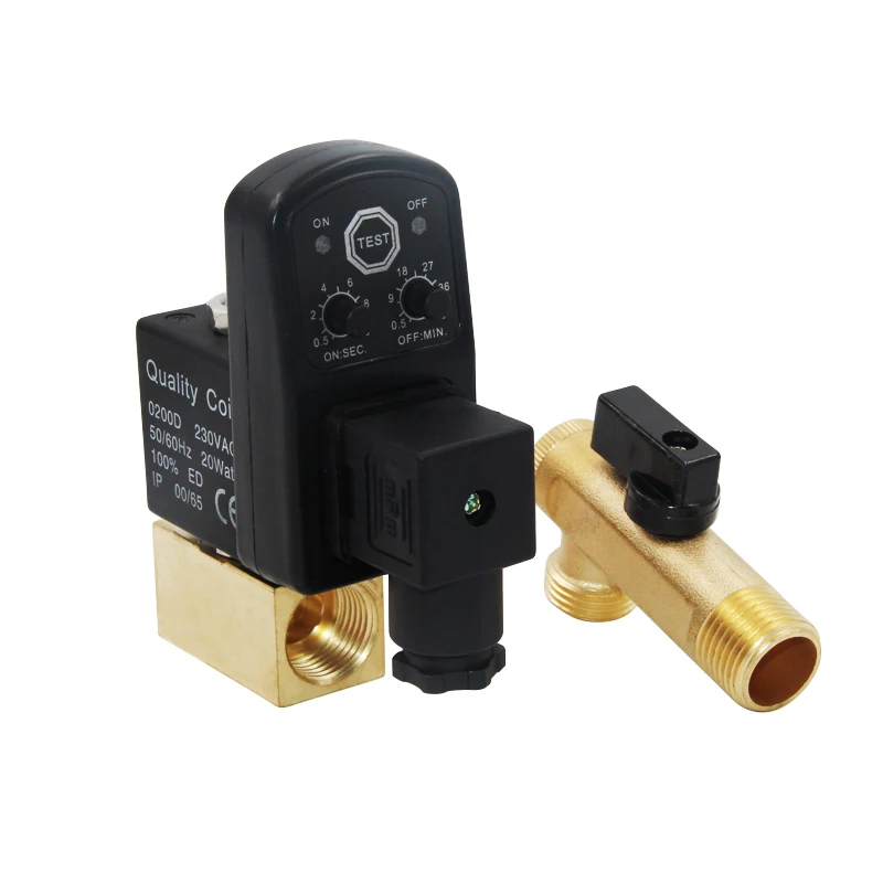 

0200D air compressor dryer air receiver electronic drain valve electronic timing blowdown valve OPT-A/B 220V