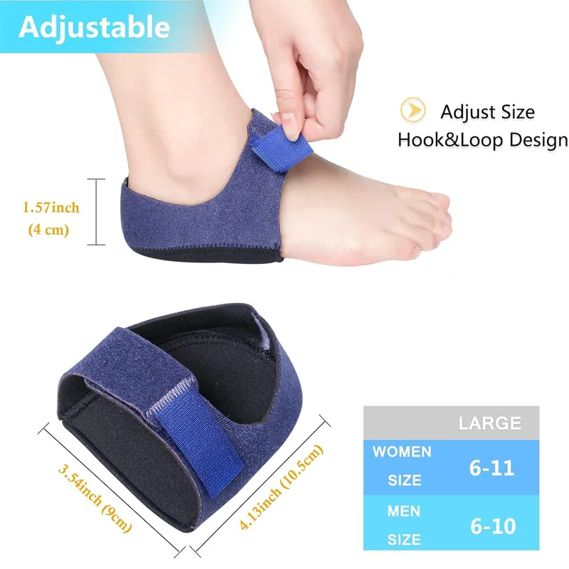 One Pair of Heel Socks Silicone Super Soft Heel Pad for Men and Women Pain Protection Pad Cover
