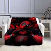 MINISO Marvel Deadpool Pattern Blanket Warm Soft Fluffy Kids and Adult Sofa Bed Throw Blanket Outdoor Travel Camping Sheet Gift 1