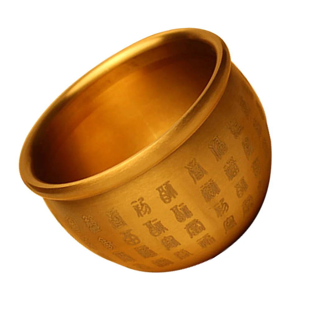 

Brass Golden Porsperity Wealth Fengshui Decorations Office Chinese Model Lucky Ingots Bowl Treasure Basinmoney Gold Ornament