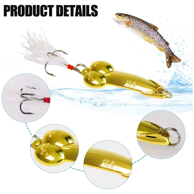 Quality 4pcs Special Shaped Lures Bass Alloy Fishing Bait Metal