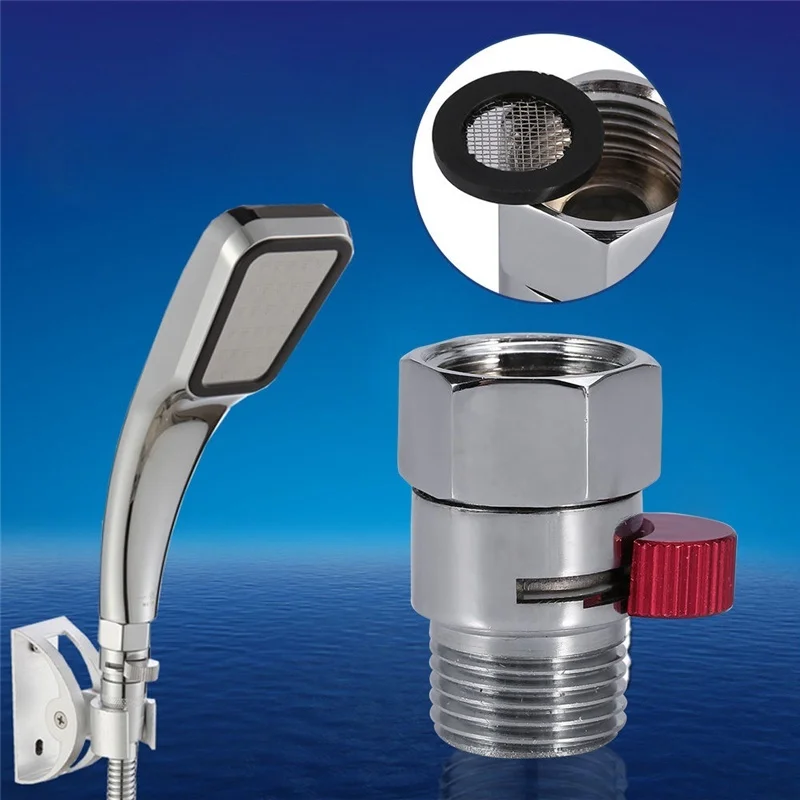 Bathroom Shower Brass Junction Water Flow Control Valve Straight through Shut -off Angle Valve Bath Water Tap Accessory