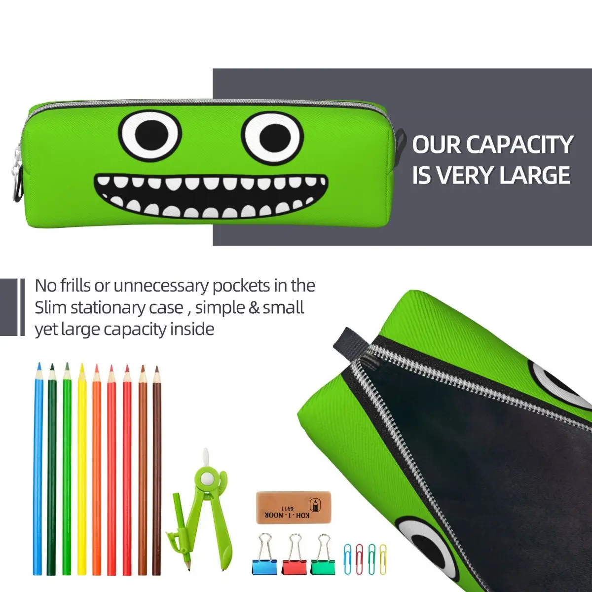 Garten Of Banban Face Pencil Cases Cute Cartoon Pen Holder Bags Girl Boy Large Storage Office Gift Pencilcases