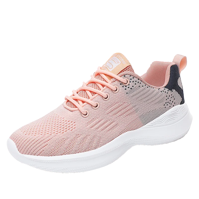 

New large size women's running sports mesh breathable lightweight platform sneakers casual shoes women vulcanized shoes