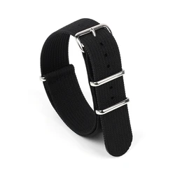 Premium Braided Nylon Watchband in Ballistic Fabric - 22mm (Black)