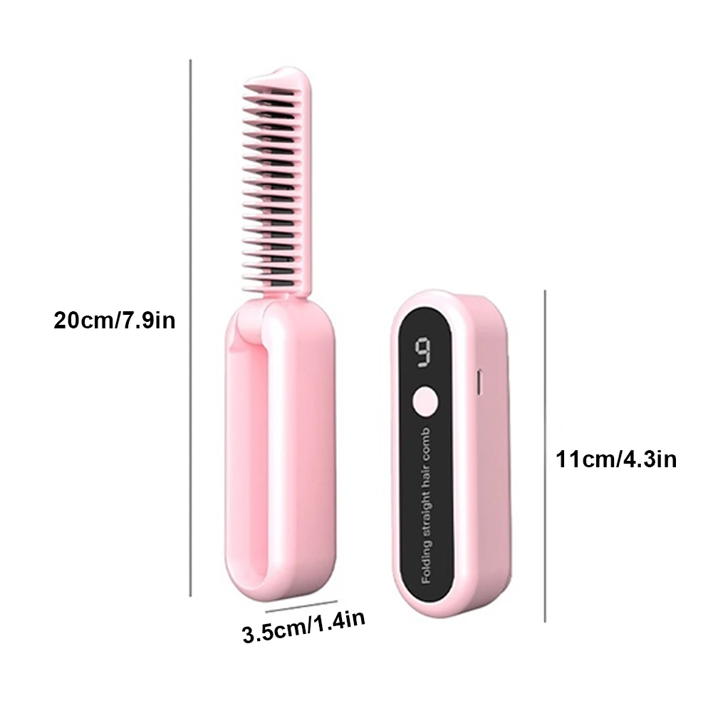 2 in 1 Hair Straightener 9 Gears Heat Ceramic Ionic Fast Heat-Up Negative Ion Hair Flat Iron Lcd Display