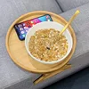 Wooden Sofa Armrest Tray Circular Clip on Breakfast Tray Home Use Foldable Sofa Side Table Snack Tray Integrated Storage Tray 4