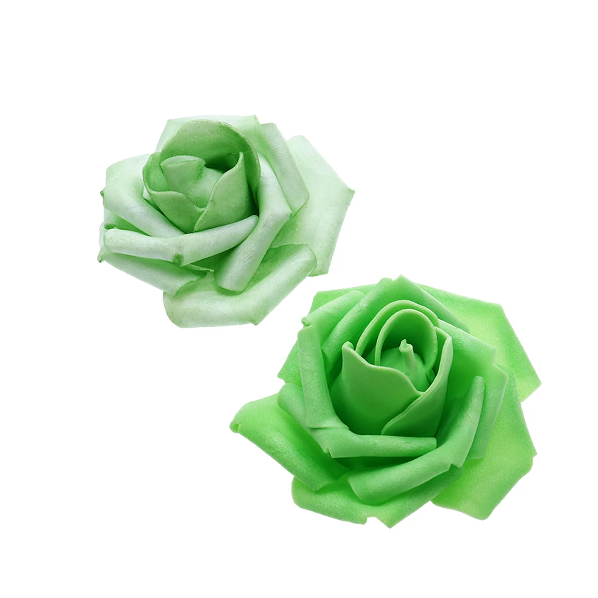 

50pcs Artificial Roses Flowers for Home Wedding Decoration Bridal Shower Favor (Grass Green)