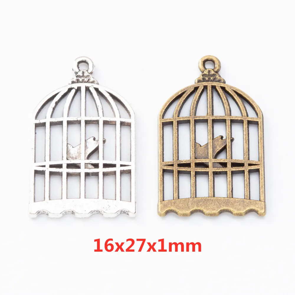 

40pcs Bird cage Craft Supplies Charms Pendants for DIY Crafting Jewelry Findings Making Accessory 228