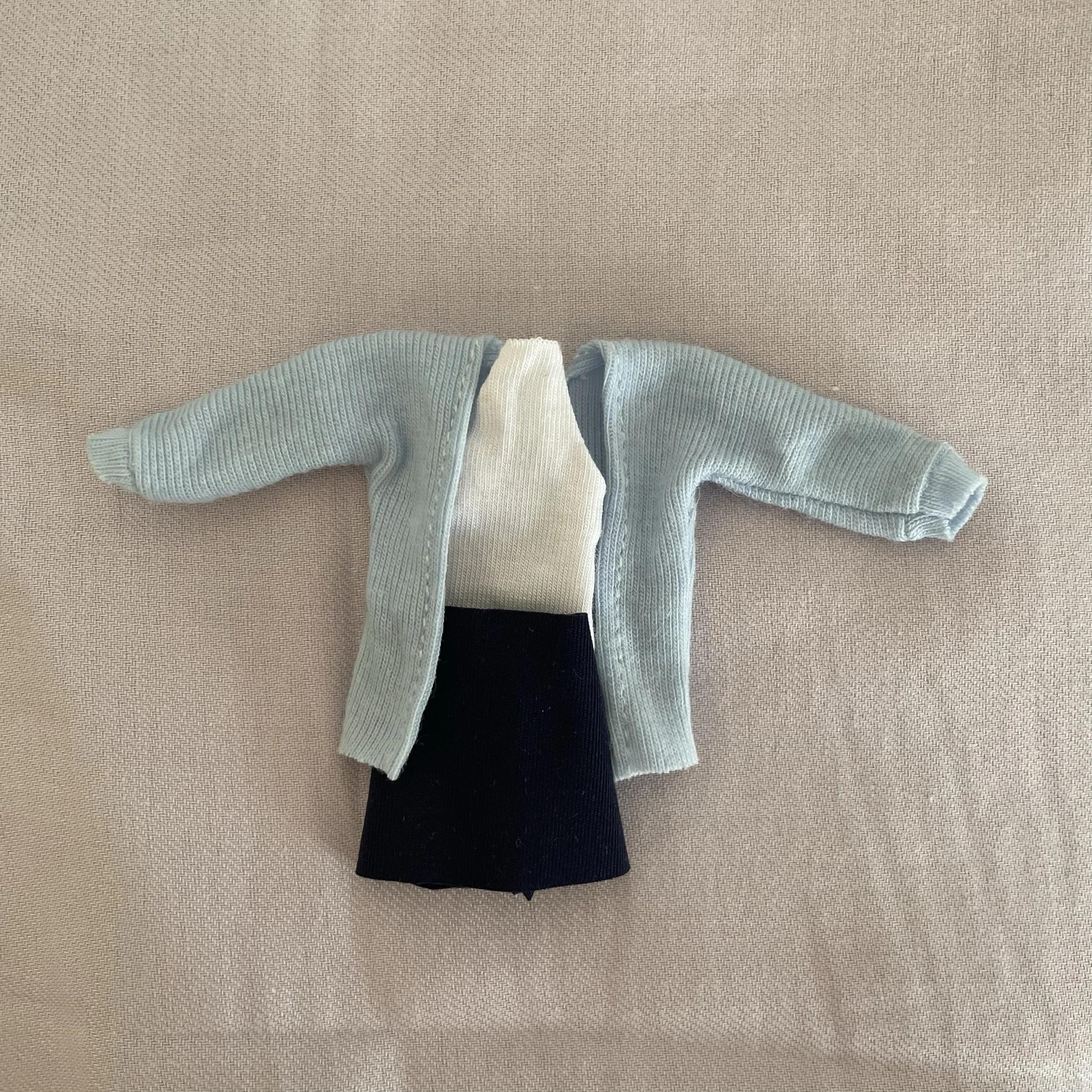 Maßstab 1:12, süßes Mädchen, schulterfrei, Pullover, Hüfte umarmend, enger Rock, Jacke, Kleidung, Modell für 6-Zoll-Actionfiguren, Puppenkörper – Detail 10