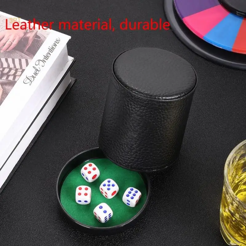 Dice Cup Bar Leather KTV Entertainment For Most Game For Bar Party 714F