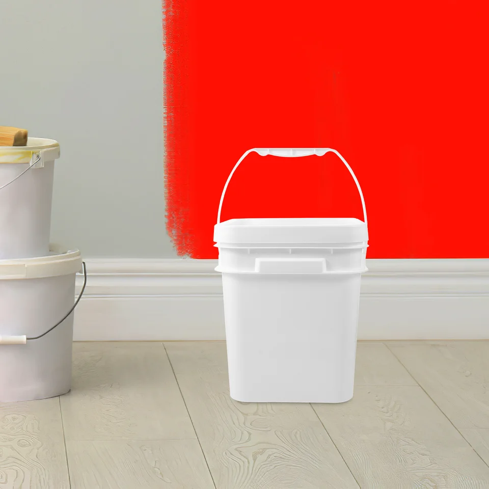 13 Secchi In Plastica Bianca Da 1,5 Litri Con Manico E Coperchio - Contenitori Multiuso Per Alimenti, Vernice, Garage