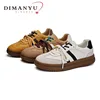DIMANYU De Training Shoes Women's Real Leather 2024 Fall New Lace Female Sneakers Thick Sole casual female Forrest Gump Shoes 1