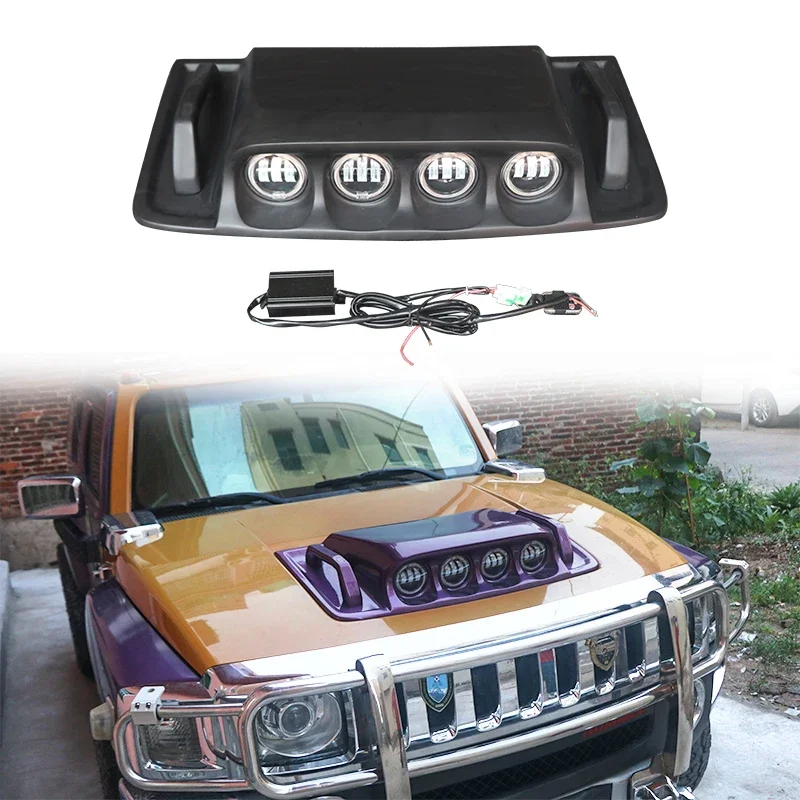 

Крышка точечного светильника для капота Hummer H3, крышка точечного светильника с дистанционным управлением, материал стекловолокна, 2003-2008. аксессуары для внешнего использования автомобиля, комплект кузова