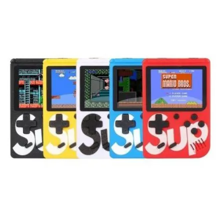 Mini game portátil videogame retrô com 400 jogos inclusos